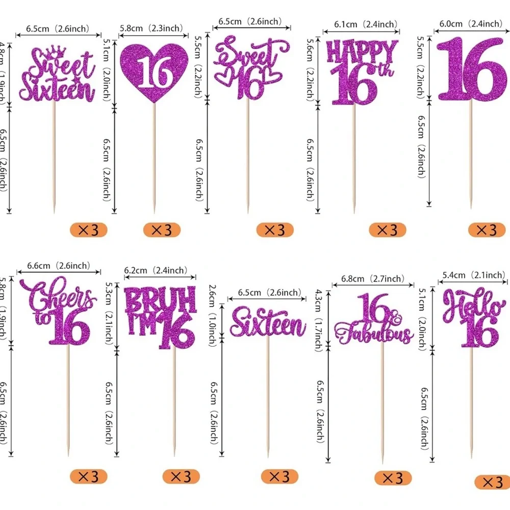 Purple Sweet Sixteen birthday decor